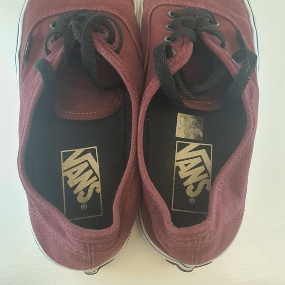 Vans Authentic Burgundy Unisex Low Top Size Women's 7 Men's 5.5 - Picture 5 of 7